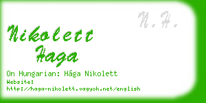 nikolett haga business card