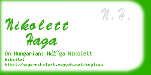 nikolett haga business card